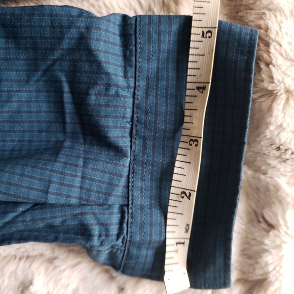 CALVIN KLEIN "Slim Fit" MEN'S BUTTON DOWN SHIRT GREEN TEAL SIZE X-LARGE - Picture 9 of 9